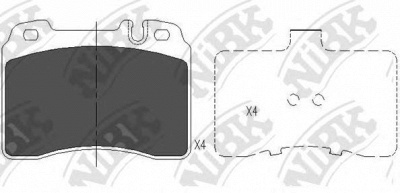 NIBK pn31022 -  Колодки тормозные дисковые передние, комплект