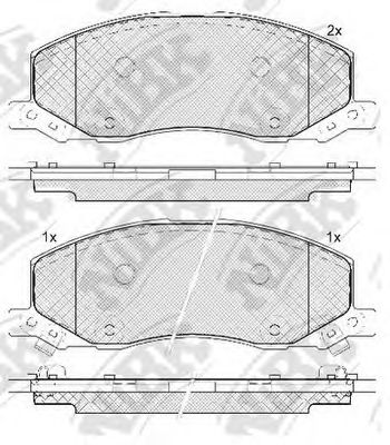 NIBK pn34001 -  Колодки тормозные дисковые передние, комплект