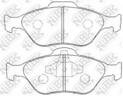 NIBK pn5495 -  Колодки тормозные дисковые передние, комплект