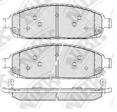 NIBK pn8491 -  Колодки тормозные дисковые передние, комплект