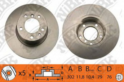 NIBK rn1032 -  Диск тормозной передний