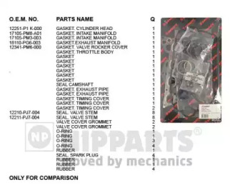 NIPPARTS j1244061 -  Комплект прокладок, головка цилиндра