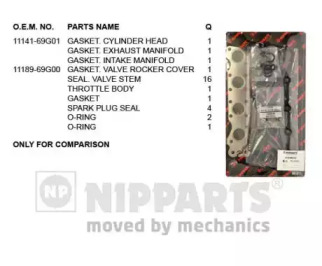 NIPPARTS j1248032 -  Комплект прокладок, головка цилиндра