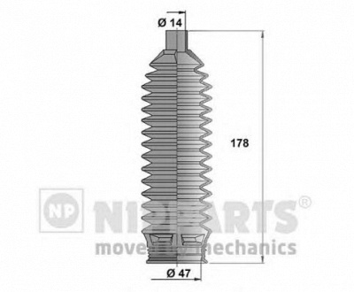 NIPPARTS j2840504 -  Комплект пыльника, рулевое управление