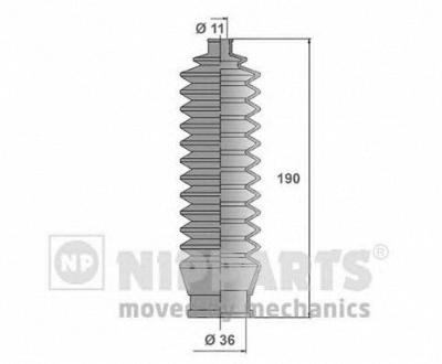 NIPPARTS j2843001 -  Комплект пыльника, рулевое управление