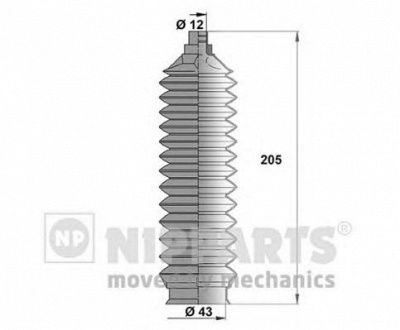 NIPPARTS j2843008 -  Комплект пыльника, рулевое управление