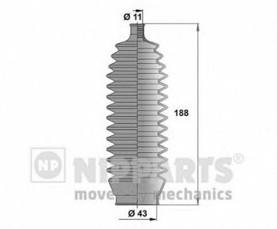 NIPPARTS j2855000 -  Комплект пыльника, рулевое управление