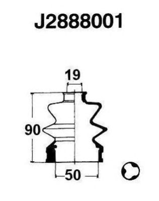 NIPPARTS j2888001 -  Комплект пыльника, приводной вал