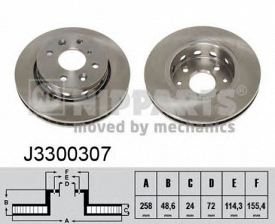 NIPPARTS j3300307 -  Тормозной диск
