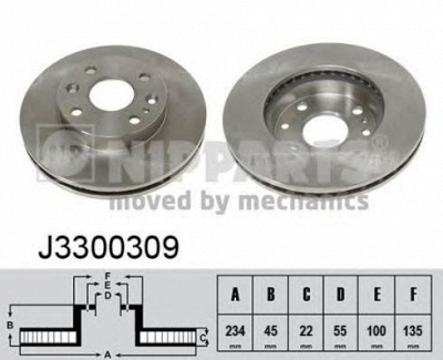 NIPPARTS j3300309 -  Тормозной диск