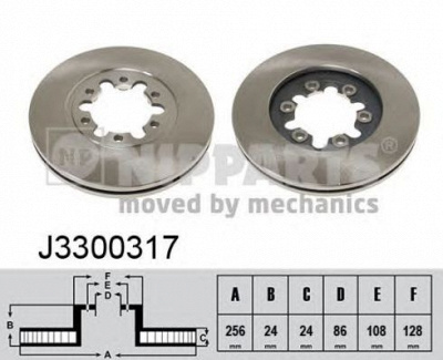 NIPPARTS j3300317 -  Тормозной диск