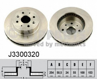 NIPPARTS j3300320 -  Тормозной диск