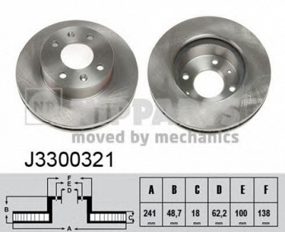 NIPPARTS j3300321 -  Тормозной диск