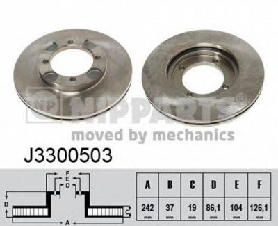 NIPPARTS j3300503 -  Тормозной диск