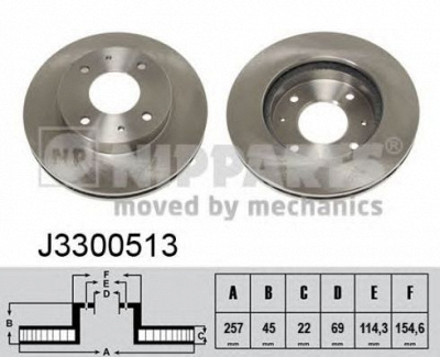 NIPPARTS j3300513 -  Тормозной диск
