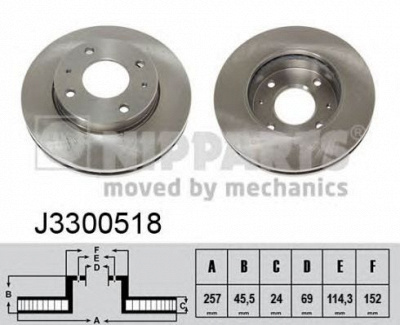 NIPPARTS j3300518 -  Тормозной диск