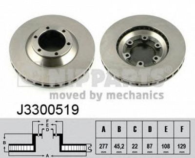 NIPPARTS j3300519 -  Тормозной диск
