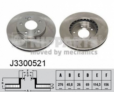 NIPPARTS j3300521 -  Тормозной диск