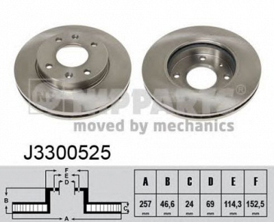 NIPPARTS j3300525 -  Тормозной диск