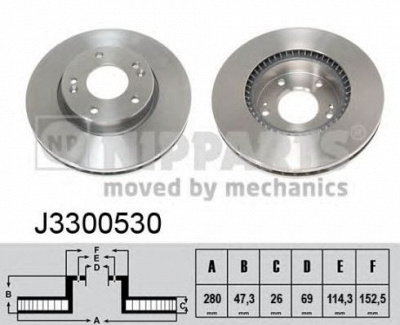 NIPPARTS j3300530 -  Тормозной диск