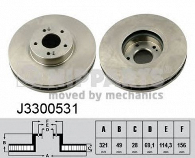 NIPPARTS j3300531 -  Тормозной диск