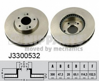 NIPPARTS j3300532 -  Тормозной диск