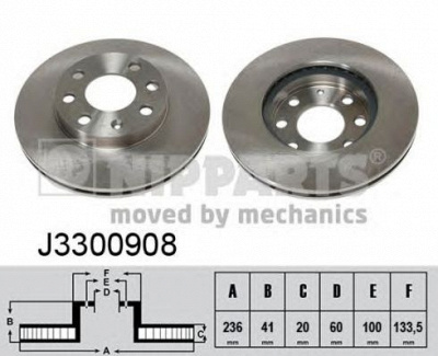 NIPPARTS j3300908 -  Тормозной диск
