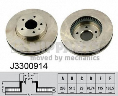 NIPPARTS j3300914 -  Тормозной диск