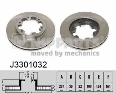 NIPPARTS j3301032 -  Тормозной диск