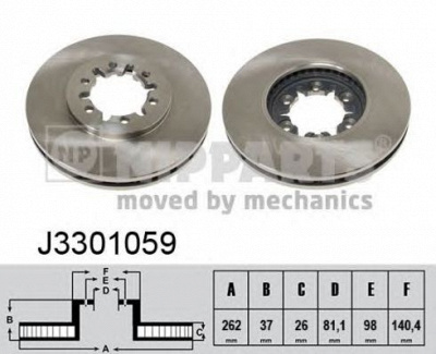NIPPARTS j3301059 -  Тормозной диск