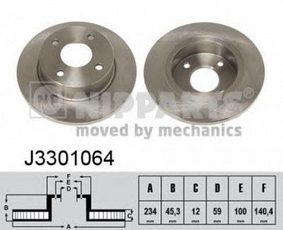 NIPPARTS j3301064 -  Тормозной диск