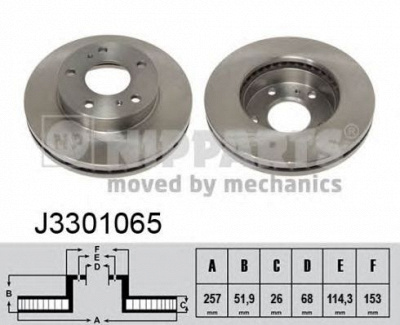 NIPPARTS j3301065 -  Тормозной диск