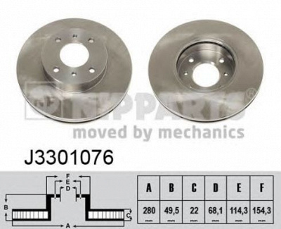 NIPPARTS j3301076 -  Тормозной диск
