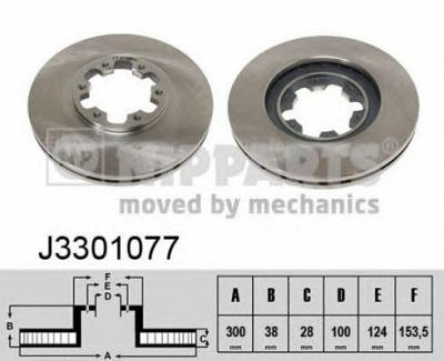 NIPPARTS j3301077 -  Тормозной диск