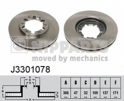NIPPARTS j3301078 -  Тормозной диск