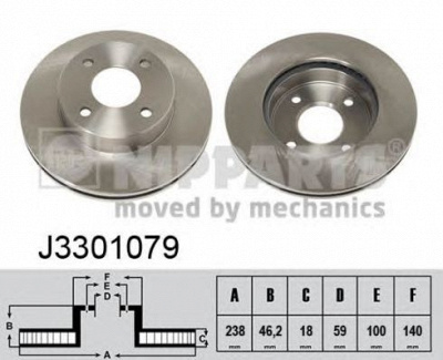 NIPPARTS j3301079 -  Тормозной диск
