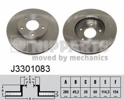 NIPPARTS j3301083 -  Тормозной диск