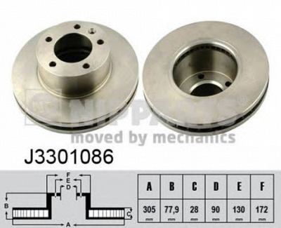 NIPPARTS j3301086 -  Тормозной диск