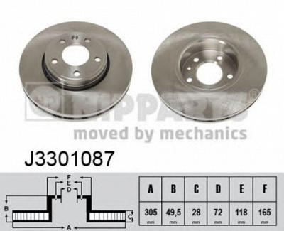 NIPPARTS j3301087 -  Тормозной диск