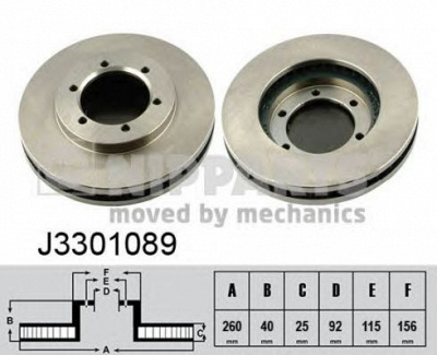 NIPPARTS j3301089 -  Тормозной диск