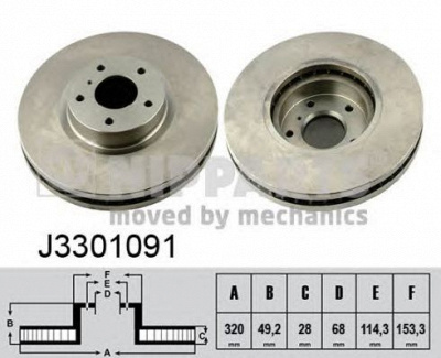 NIPPARTS j3301091 -  Тормозной диск