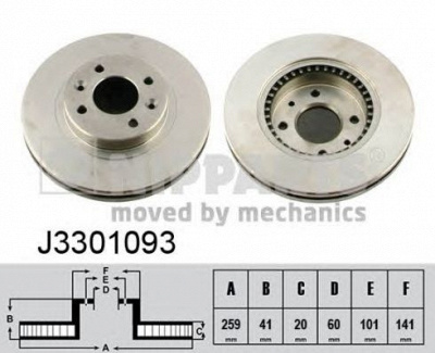 NIPPARTS j3301093 -  Тормозной диск
