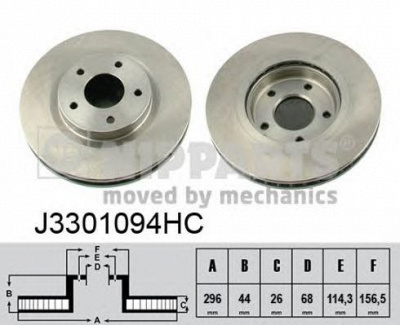 NIPPARTS j3301094hc -  Тормозной диск