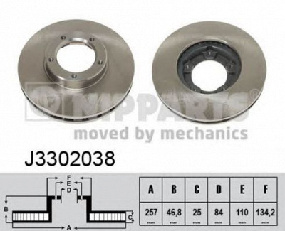 NIPPARTS j3302038 -  Тормозной диск
