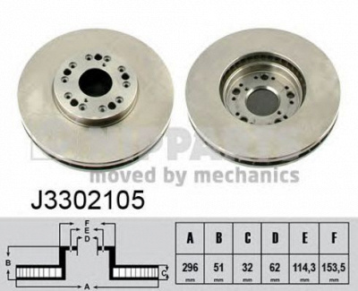 NIPPARTS j3302105 -  Тормозной диск