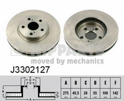 NIPPARTS j3302127 -  Тормозной диск