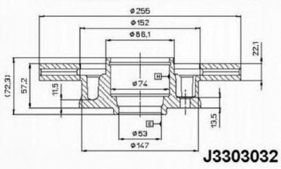 NIPPARTS j3303032 -  Тормозной диск