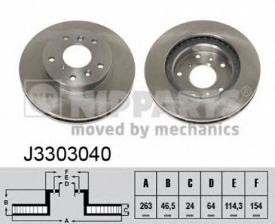 NIPPARTS j3303040 -  Тормозной диск