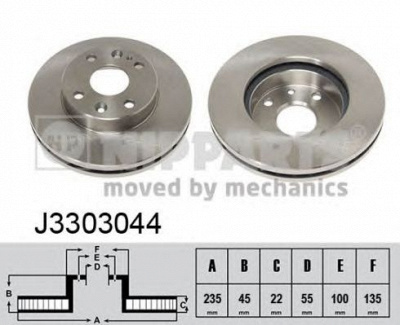 NIPPARTS j3303044 -  Тормозной диск