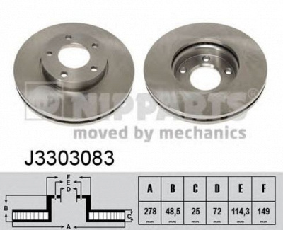 NIPPARTS j3303083 -  Тормозной диск